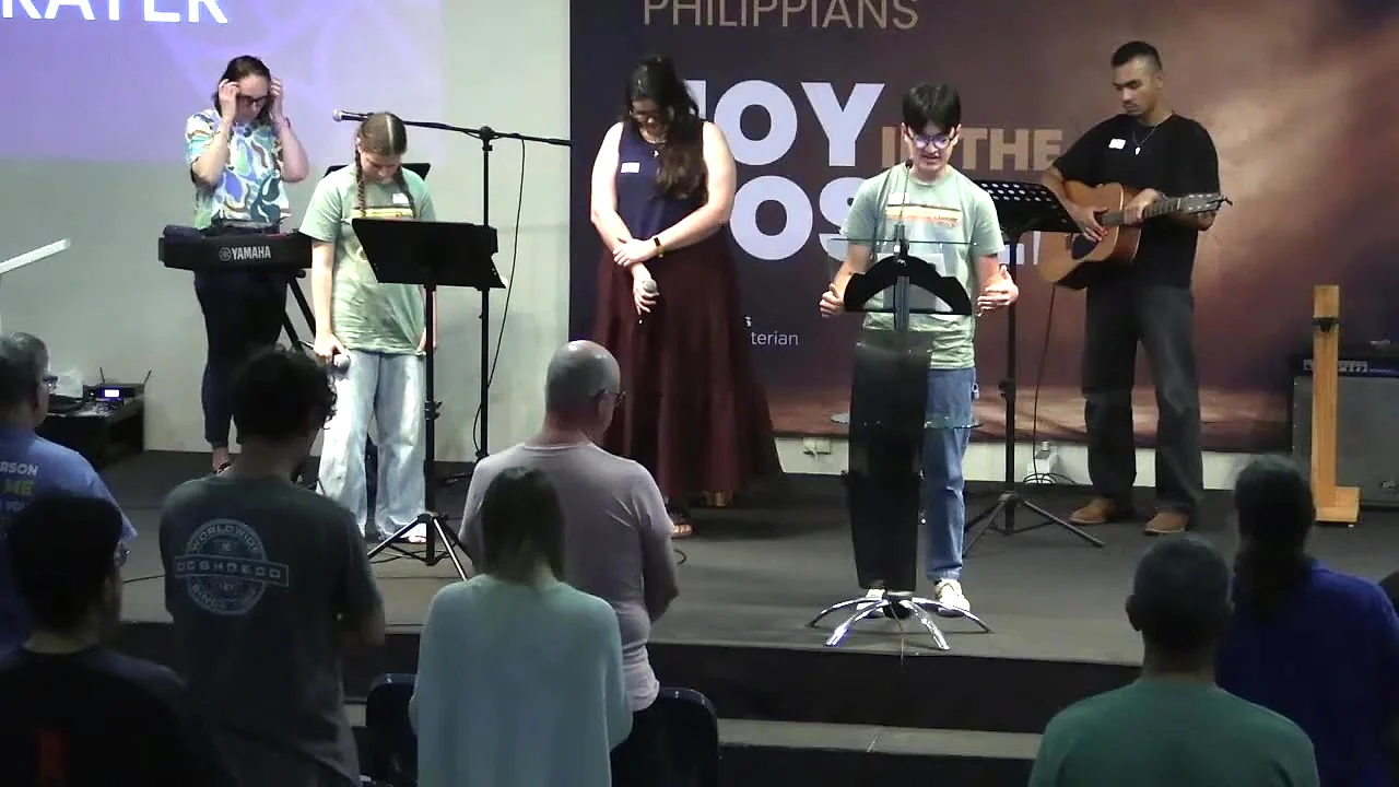 The music team leading closing worship at Church at Six
